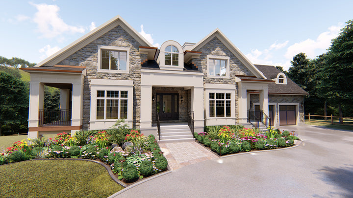 Rendering of a custom designed home in St. Catharines Ontario.