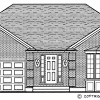 Bungalow house plan BN206 front elevation