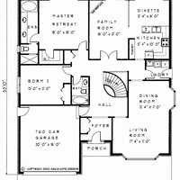 Bungalow house plan BN206 floor plan