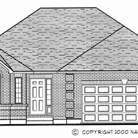 Bungalow house plan BN213 front elevation