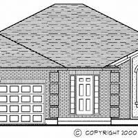 Bungalow House Plan, BN235 Front Elevation