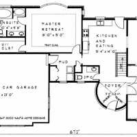 Bungalow House Plan, BN239 Floor Plan