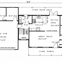 Bungalow House Plan, BN240 Floor Plan