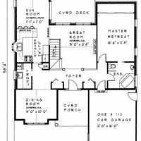 Bungalow House Plan, BN260 Floor Plan