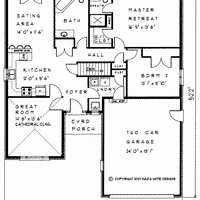 Bungalow House Plan, BN285 Floor Plan