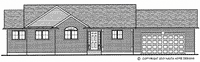 Bungalow House Plan, BN309 Front Elevation