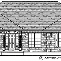Bungalow house plan BN104 front elevation