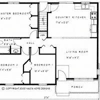 Bungalow House Plan BN108 Floor Plan