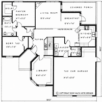 Bungalow house plan BN112 floor plan