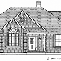 Bungalow house plan BN113 front elevation