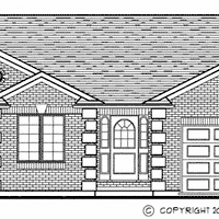 Bungalow house plan BN120 front elevation