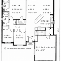 Bungalow house plan BN120 floor plan