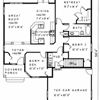 Bungalow house plan BN131 floor plan