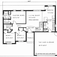 Bungalow House Plan BN133 Floor Plan