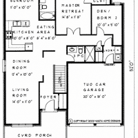 Bungalow house plan BN141 floor plan
