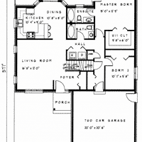 Bungalow house plan BN143 floor plan