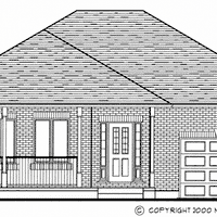 Bungalow house plan BN147 front elevation
