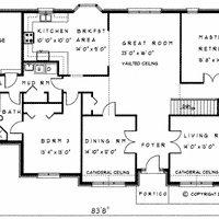 Bungalow house plan BN148 floor plan