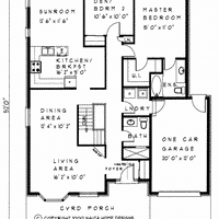 Bungalow house plan BN157 floor plan