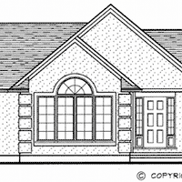 Bungalow house plan BN167 front elevation