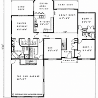 Bungalow house plan BN175 floor plan
