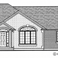 Bungalow house plan BN182 front elevation
