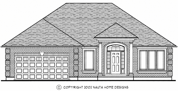 Bungalow house plan BN201 front elevation