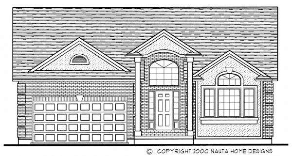 Bungalow House Plan, BN238 Front Elevation