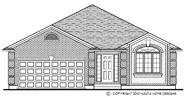 Bungalow House Plan, BN291 Front Elevation