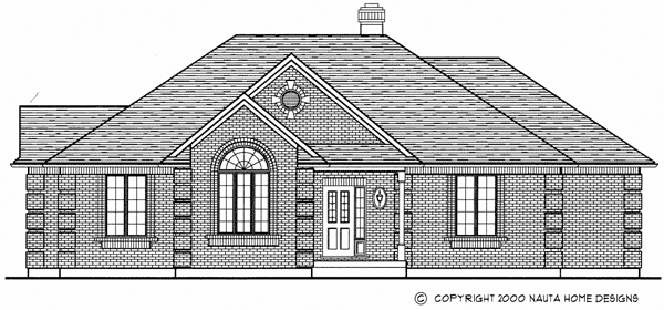 Bungalow house plan BN113 front elevation