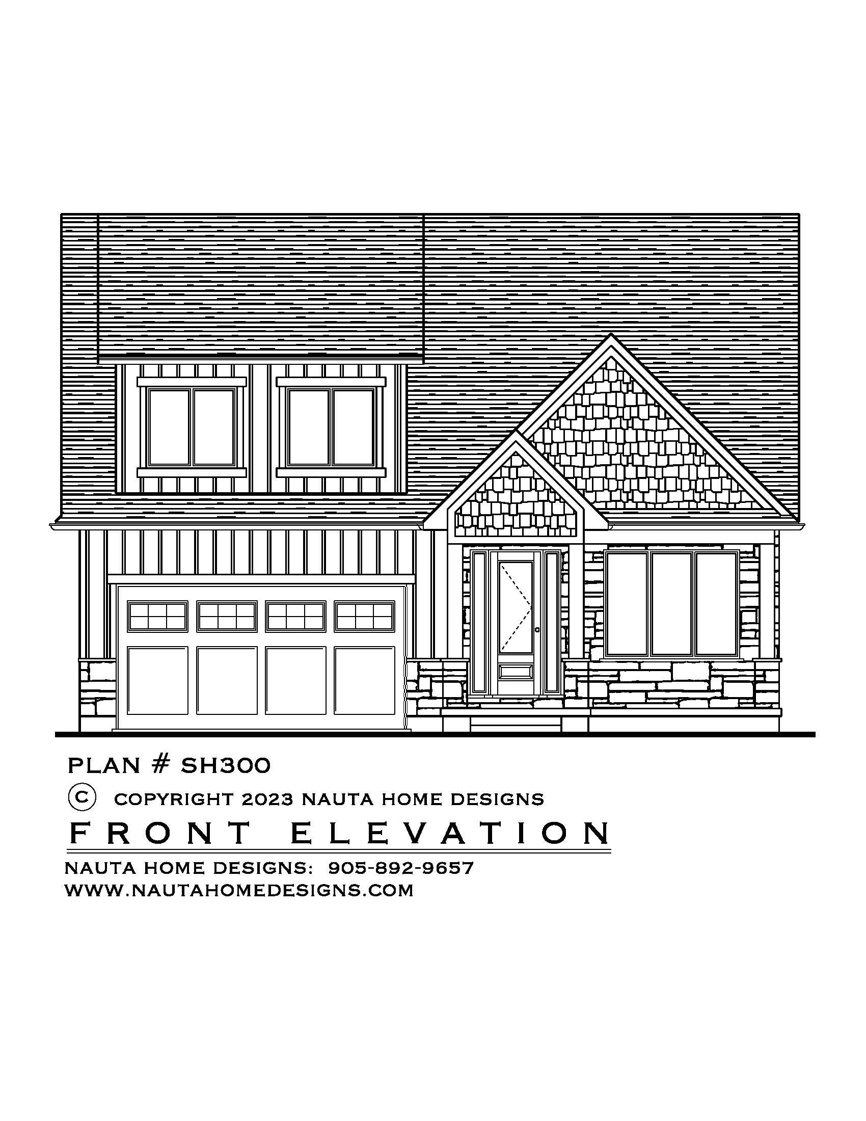 SH300 Storey and a Half House Plan | Nauta Home Designs