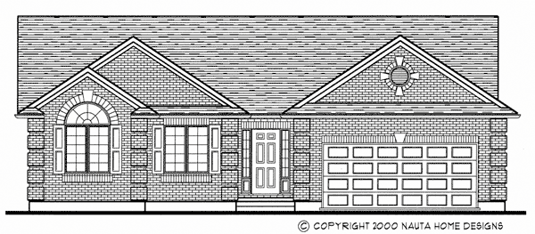 Bungalow house plan BN198 front elevation