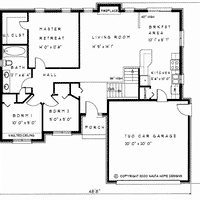 Bungalow house plan BN198 floor plan