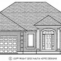 Bungalow house plan BN201 front elevation