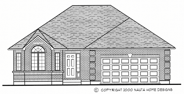 Bungalow house plan BN213 front elevation