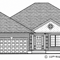 Bungalow house plan BN216 front elevation