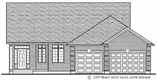 Bungalow house plan BN223 front elevation