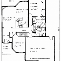 Bungalow house plan BN223 floor plan