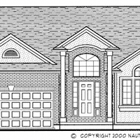 Bungalow House Plan, BN238 Front Elevation