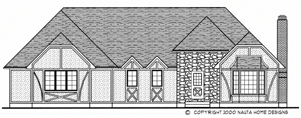 Bungalow House Plan, BN239 Front Elevation