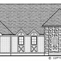 Bungalow House Plan, BN239 Front Elevation