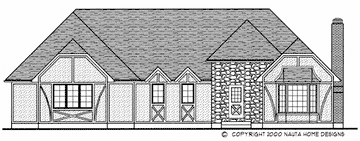 Bungalow House Plan, BN239 Front Elevation