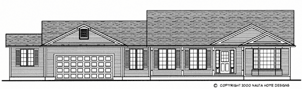 Bungalow House Plan, BN240 Front Elevation