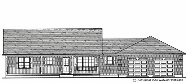 Bungalow House Plan, BN243 Front Elevation