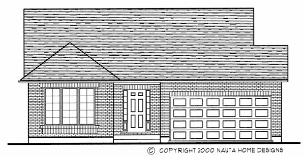 Bungalow House Plan, BN246 Front Elevation