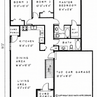 Bungalow House Plan, BN246 Floor Plan
