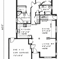 Bungalow House Plan, BN255 Floor Plan