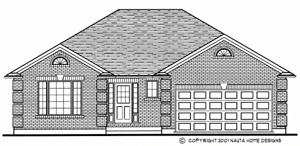 Bungalow House Plan, BN285 Front Elevation