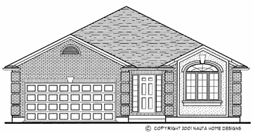 Bungalow House Plan, BN291 Front Elevation