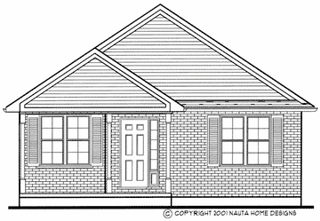 Bungalow House Plan BN296 Front Elevation